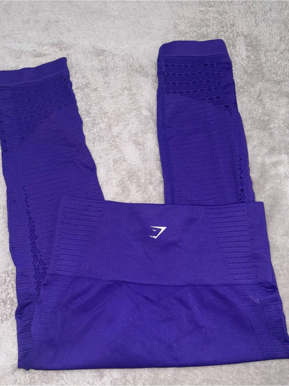 Gymshark Energy+ Purple Seamless High-Waist Leggings with Laser Cut Detail - Picture 4 of 6